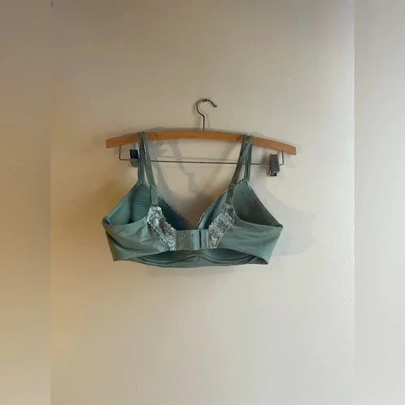 Aerie Sage Green Lacey Padded Bra with No Underwire - Picture 4 of 4